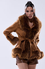 SUEDE KENZY FUR TRIM MOTO