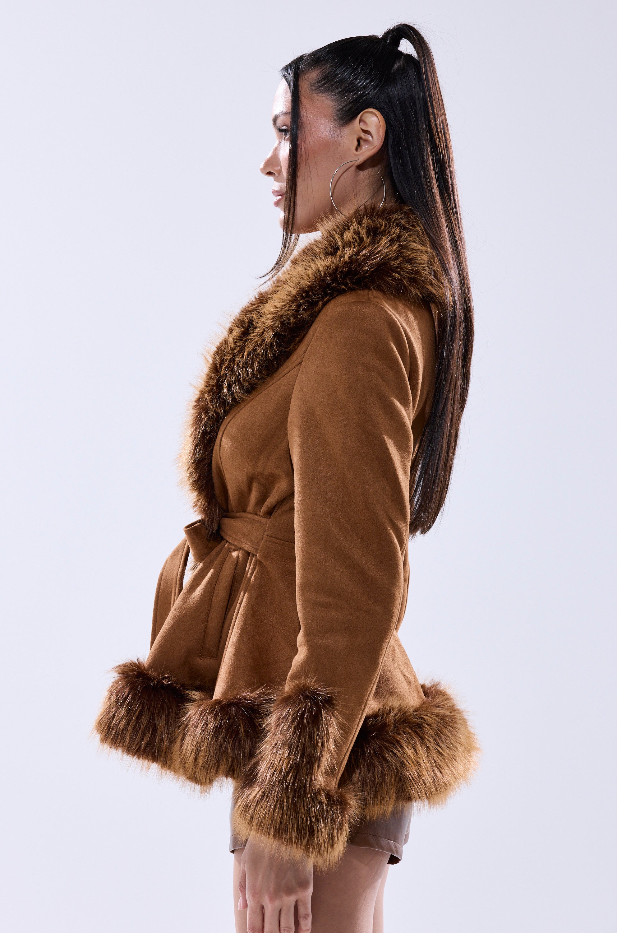 SUEDE KENZY FUR TRIM MOTO