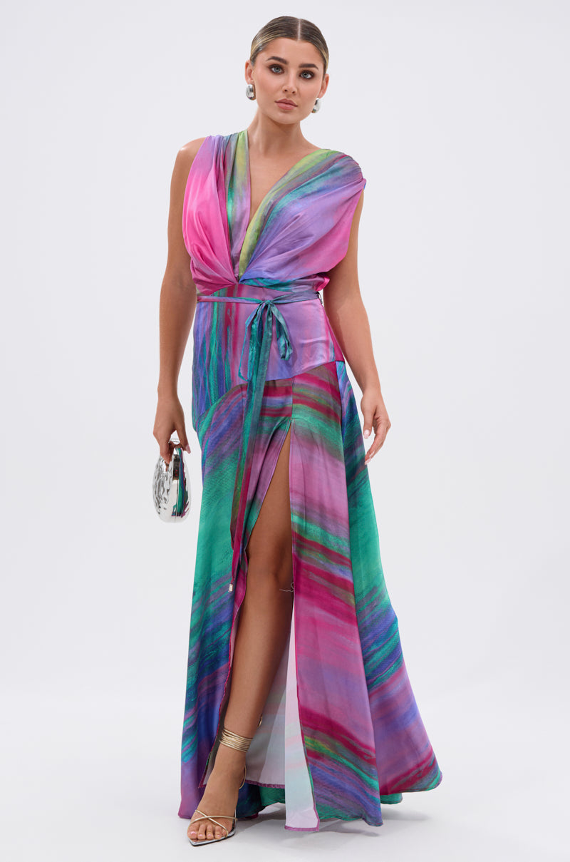 FOR HOLDING PRINTED MAXI DRESS