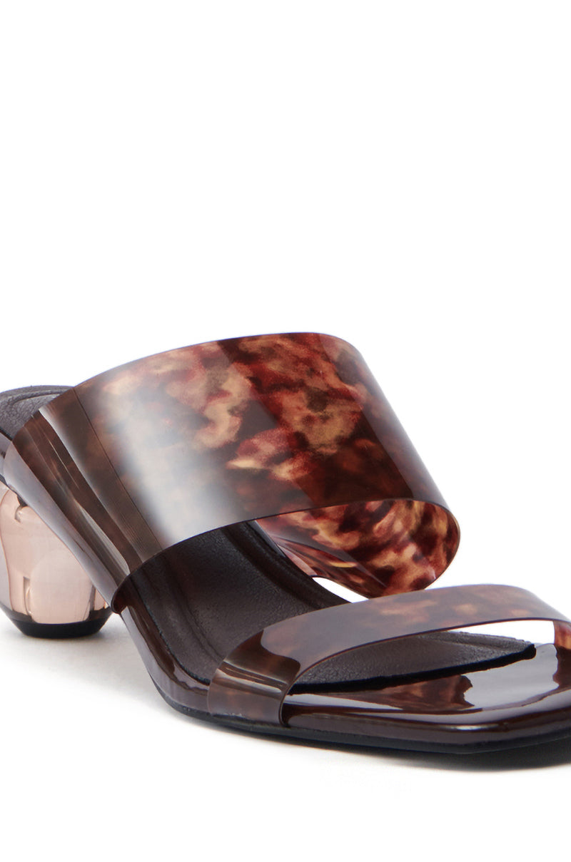 AZALEA WANG LIRIO BROWN BALL HEEL SANDAL