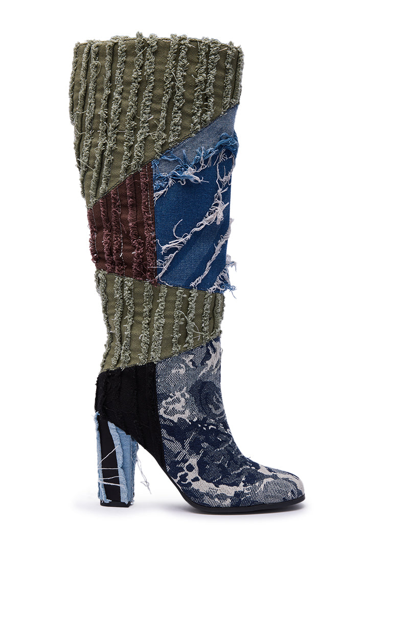 AZALEA WANG MARGEE MULTI CHUNKY KNEE HIGH BOOT