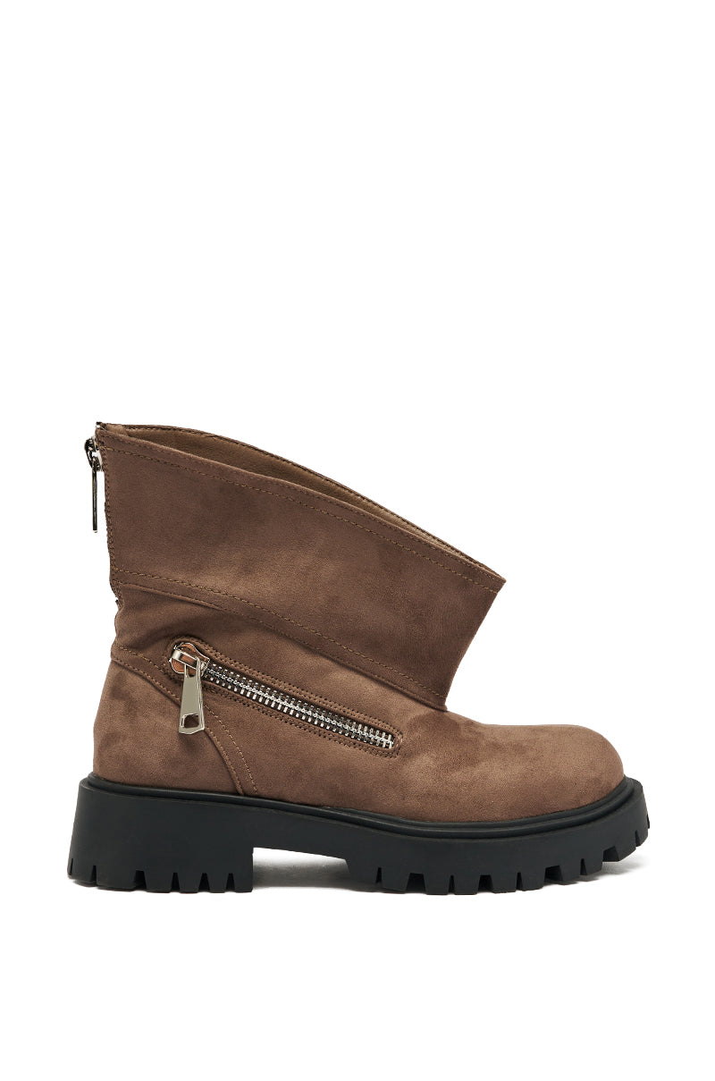 AZALEA WANG MOHSEN MOCHA COMBAT BOOTIE