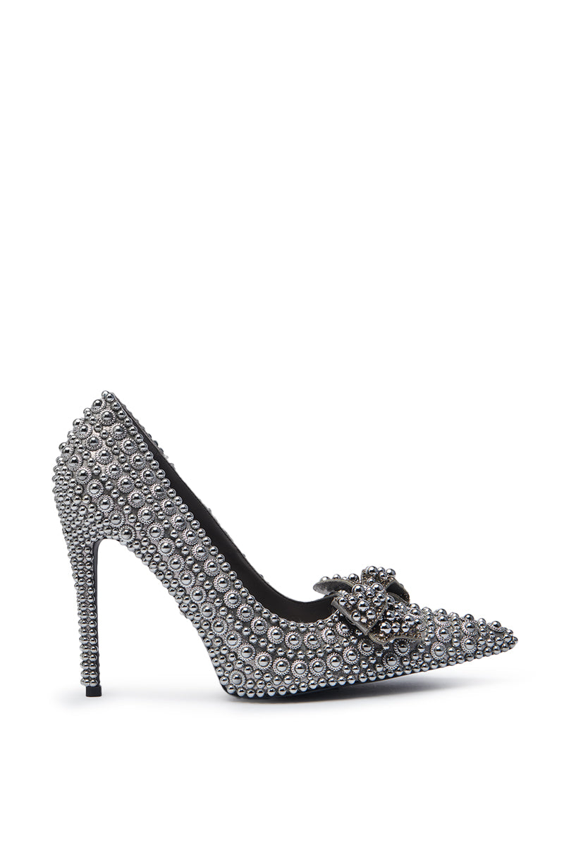 AZALEA WANG HEMITATE STONE EMBELLISHED PUMP