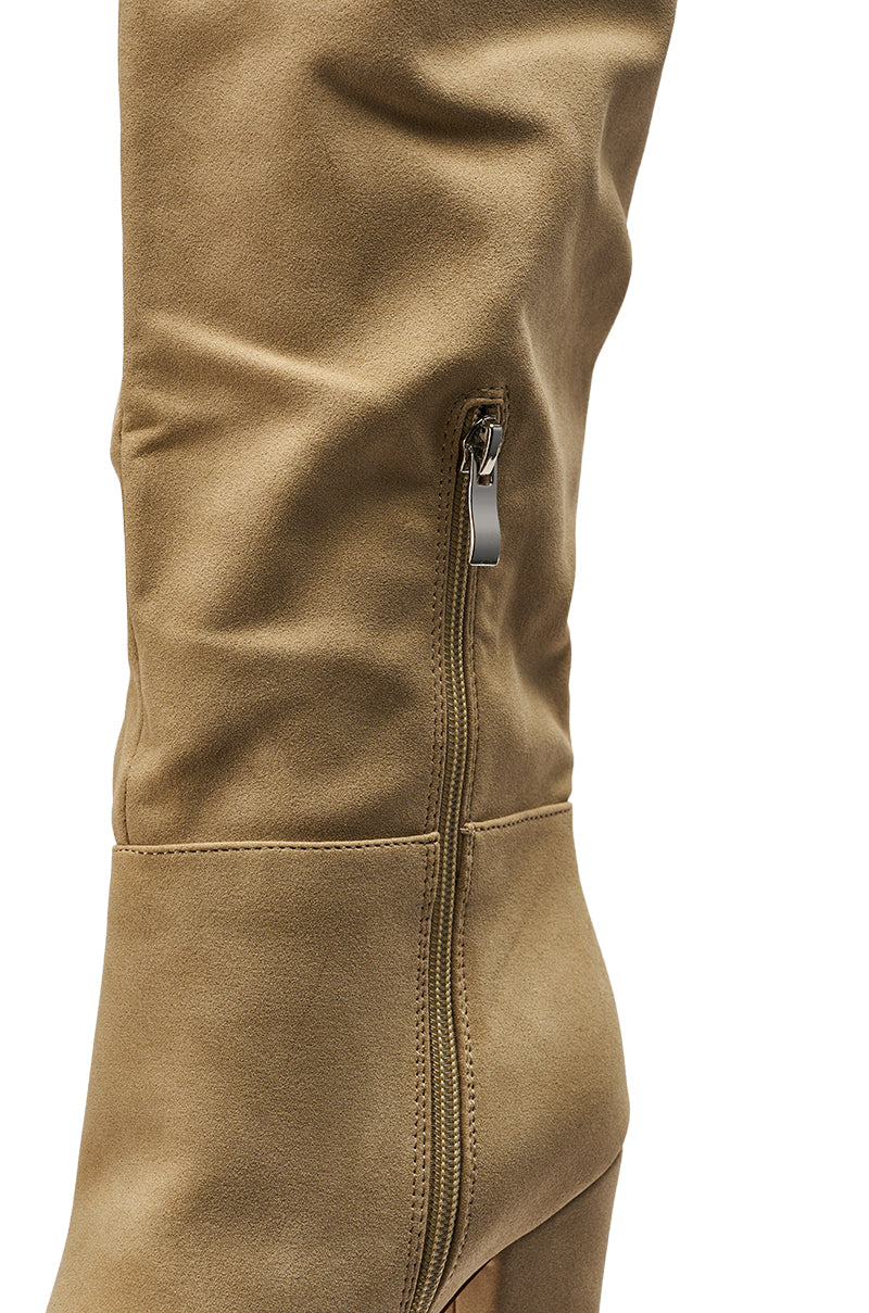 AZALEA WANG NANETTE TAUPE SLOUCHY BOOT