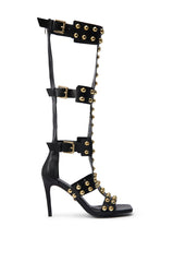 AZALEA WANG NEPHELE BLACK STILETTO SANDAL