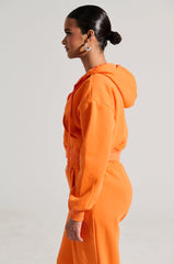 ORANGE CROP ZIP UP SWEATSHIRT
