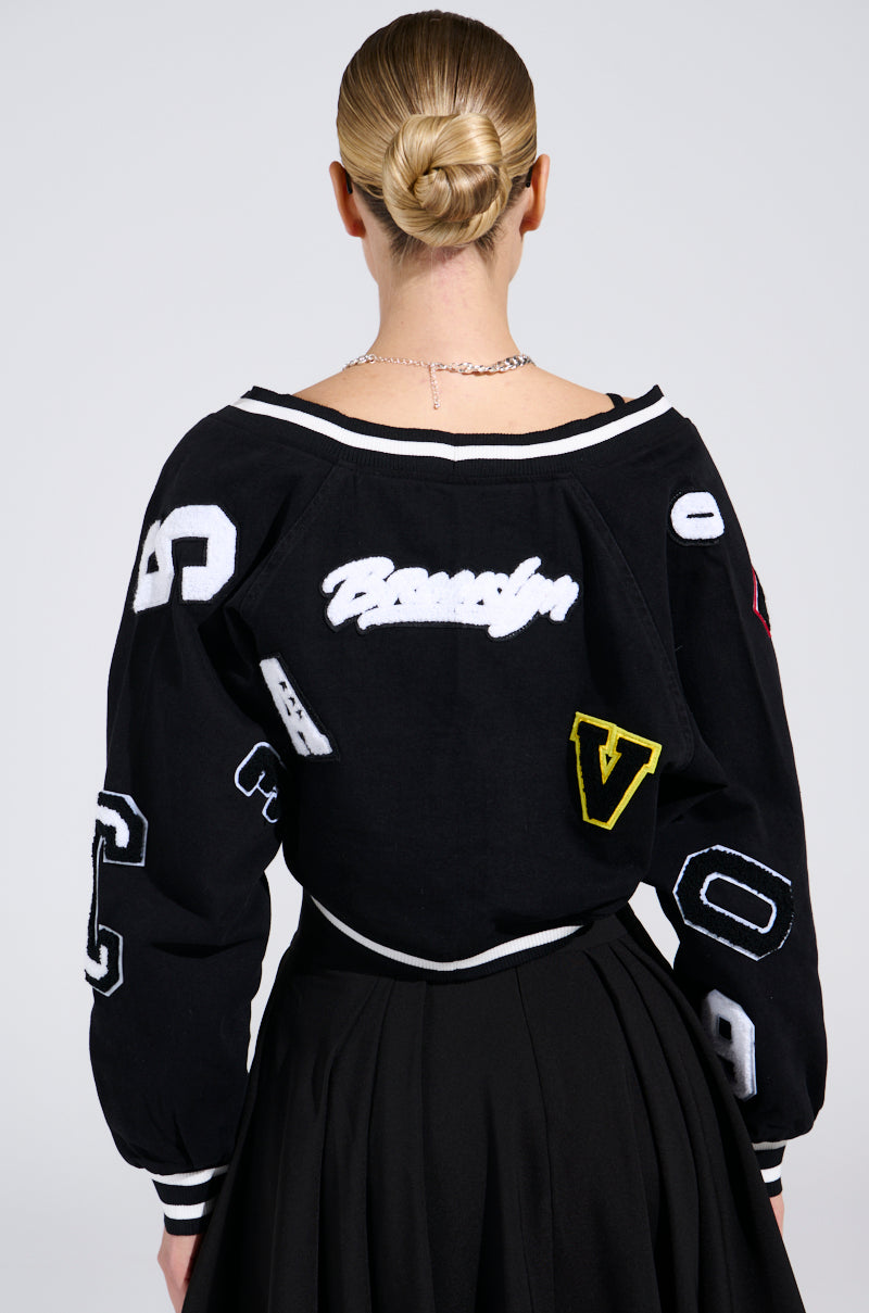 TEAM PLAYER DENIM SHRUG