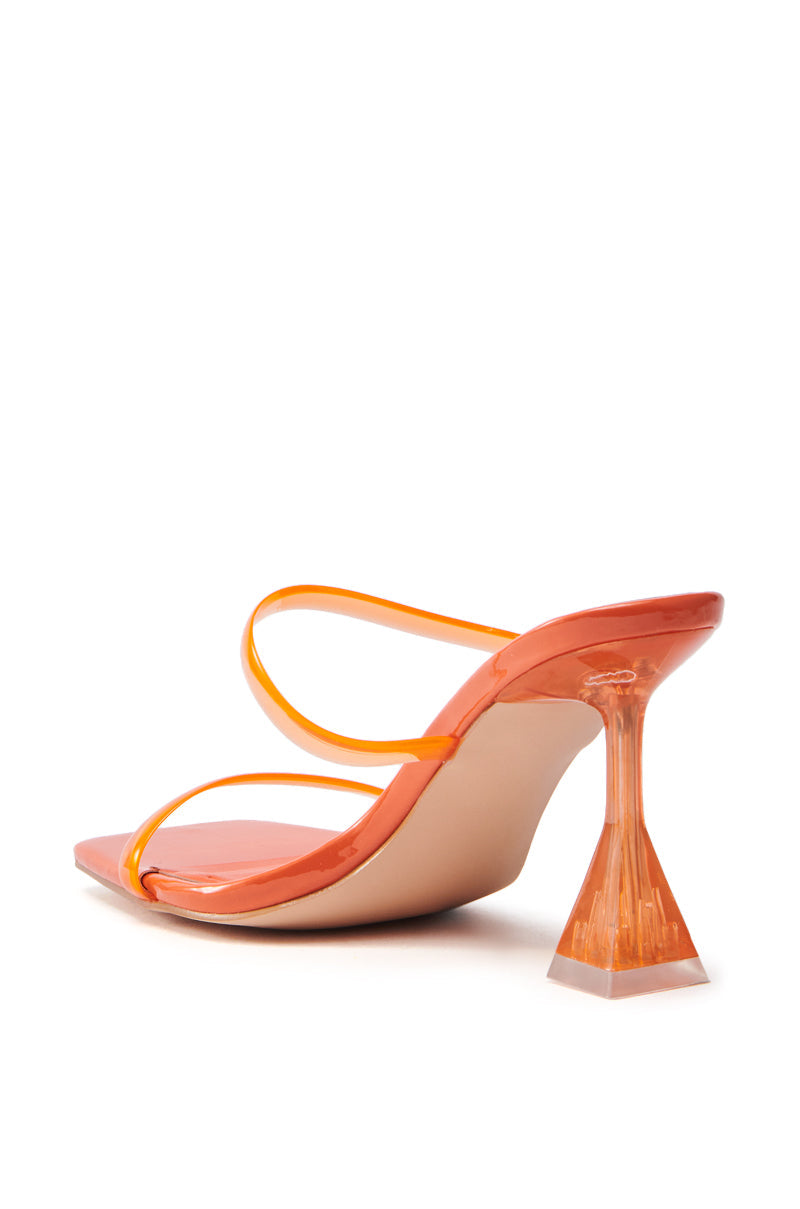 AZALEA WANG PTAH ORANGE JELLY CHUNKY SLIP ON SANDAL