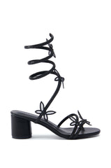 AZALEA WANG QUINTON BLACK CHUNKY SANDAL