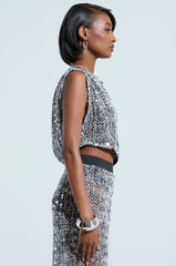 DONT MIND ME SEQUIN ONE SHOULDER TOP