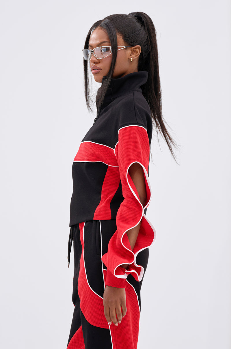 LET IT HAPPEN ZIP UP SWEATSHIRT