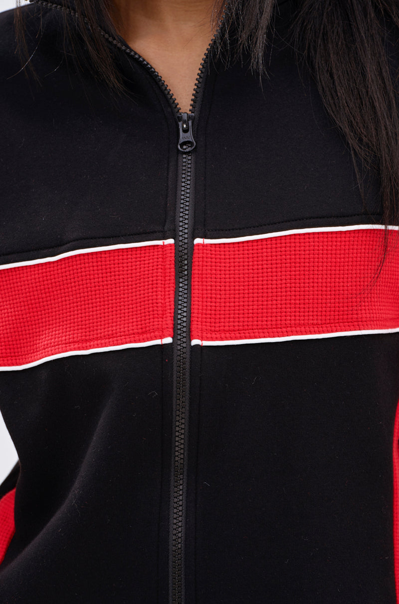 LET IT HAPPEN ZIP UP SWEATSHIRT