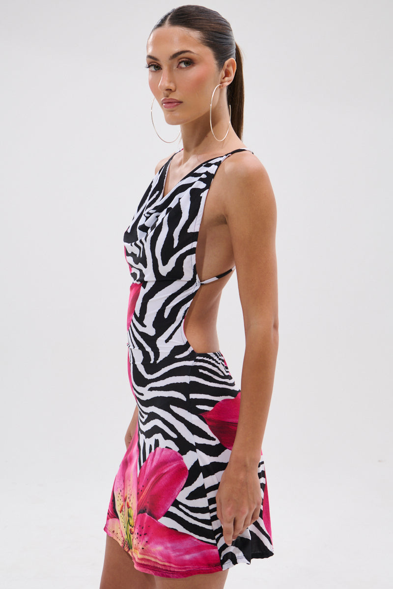 WILD THANG PRINTED MINI DRESS