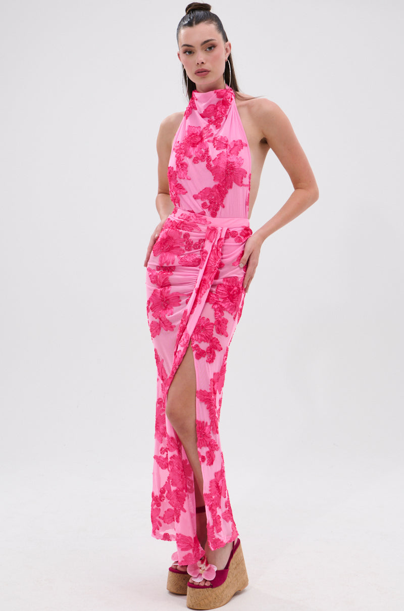 FLOWER GIRL MESH MAXI SKIRT