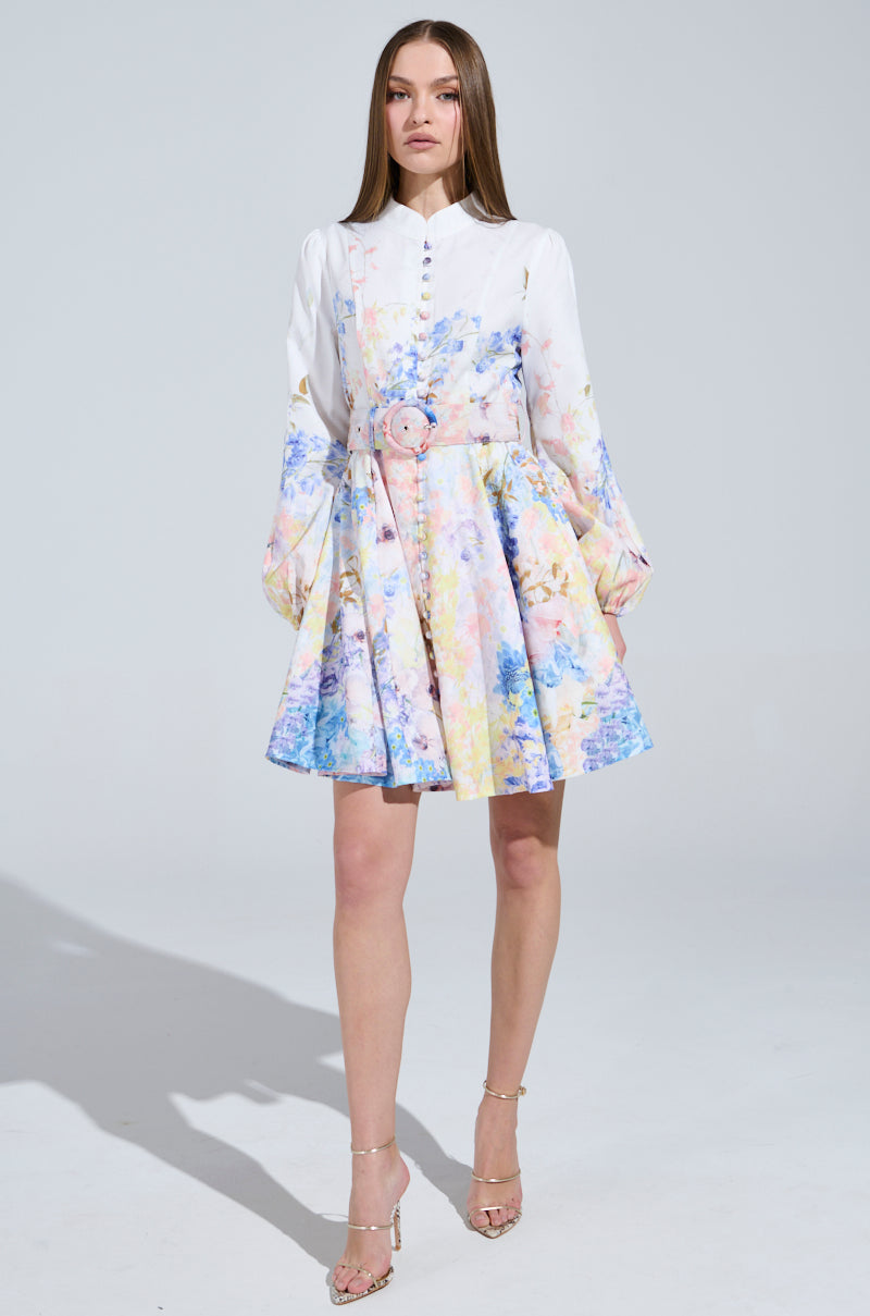 EXPENSIVE TASTE FLORAL MINI DRESS