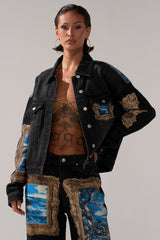WORK OF ART GRAPHIC DENIM JACKET