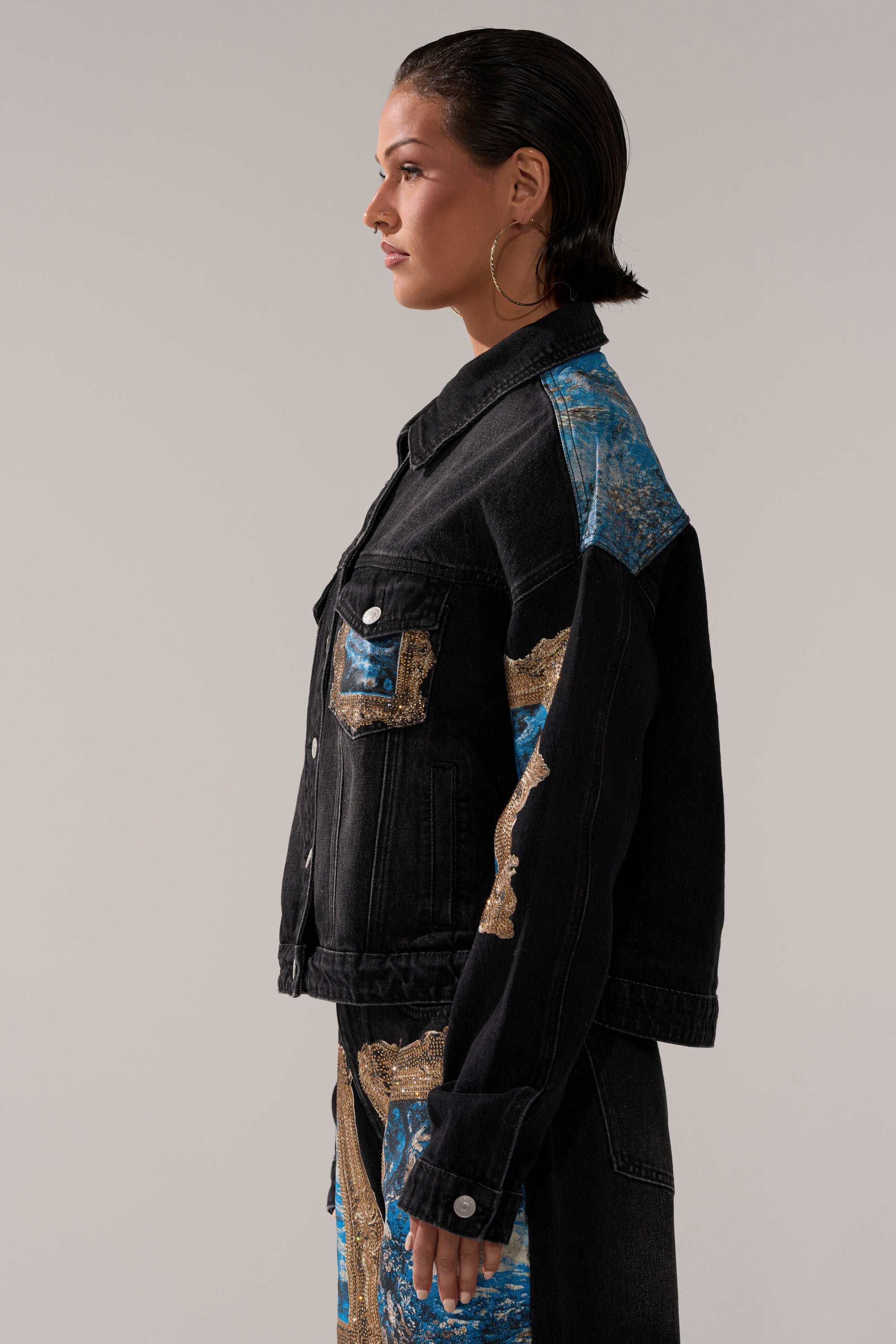 WORK OF ART GRAPHIC DENIM JACKET