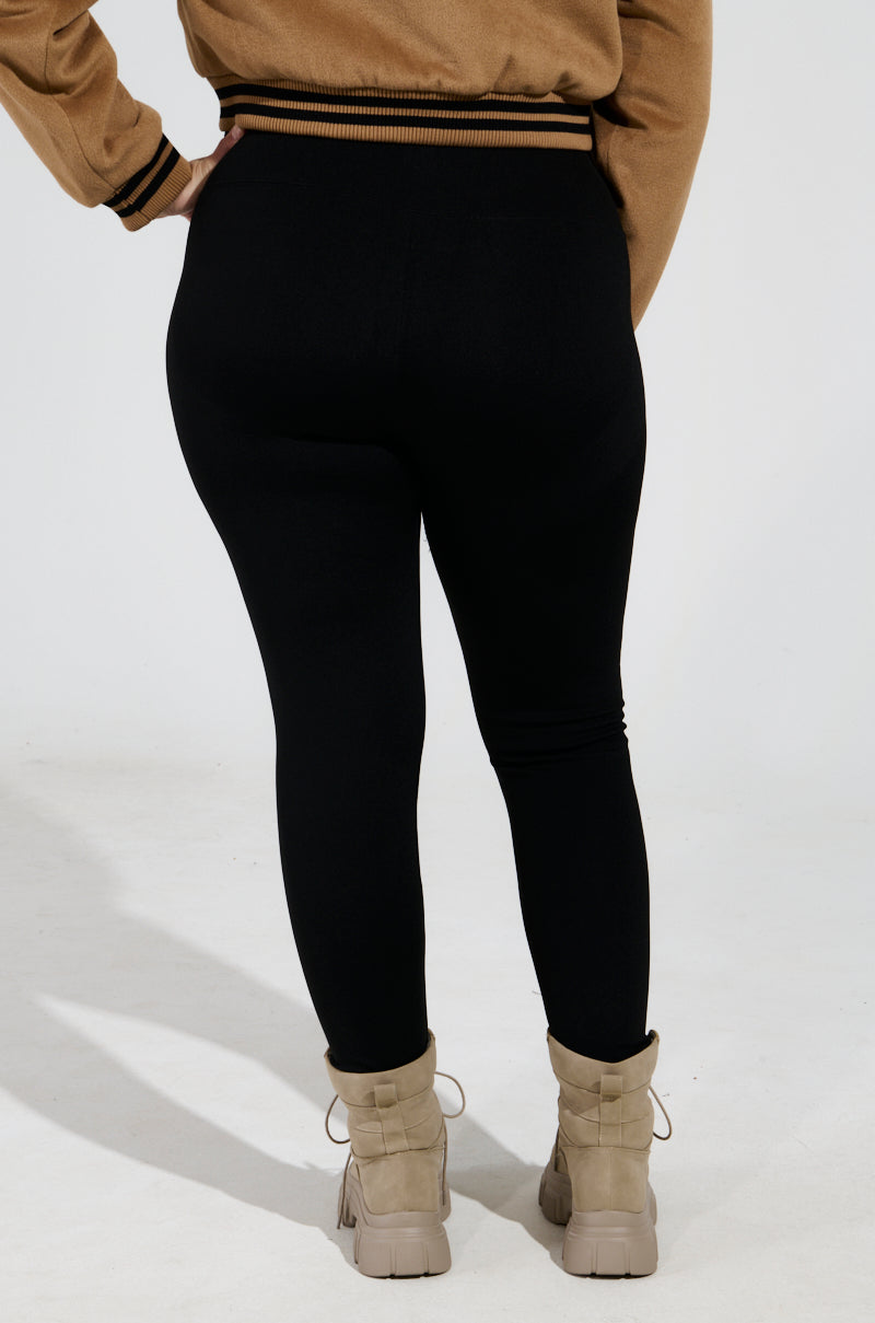 SNUGGLE FLEX FLEECE LEGGING EXTENDED SIZE IN BLACK