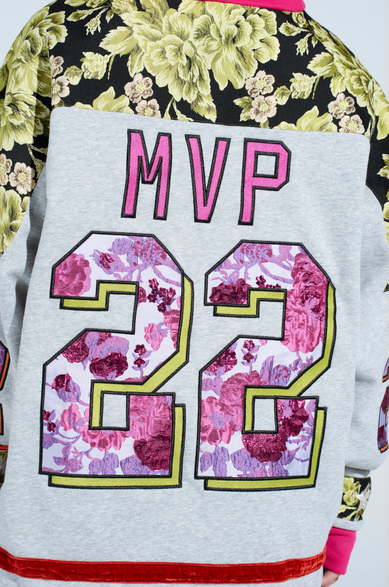 ATHLETIC BROCADE SWEATSHIRT DRESS