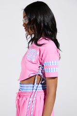 NEW YORK GINGHAM CROP TOP