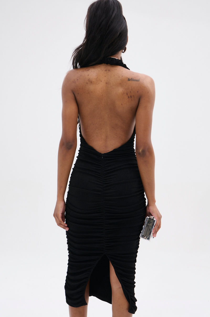 BODY ODDY MIDI DRESS IN BLACK