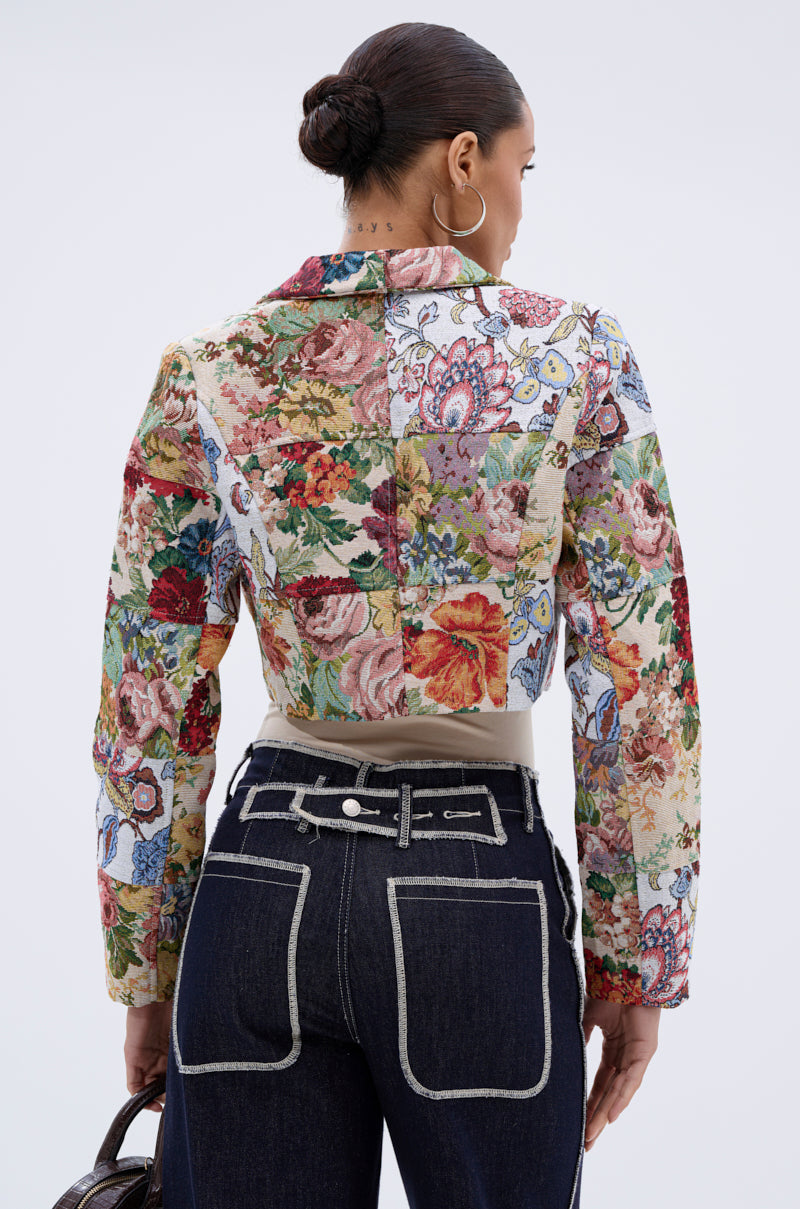 TAKE A HINT PATCHWORK BLAZER