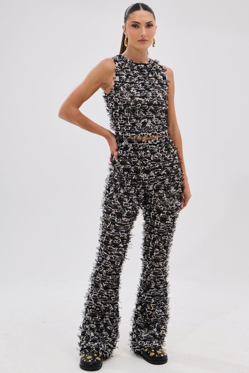 CRAZY FOR YOU FRINGE FLARE LEGGING