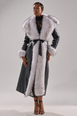 FIONA BUTTER LUXE FUR TRIM TRENCH