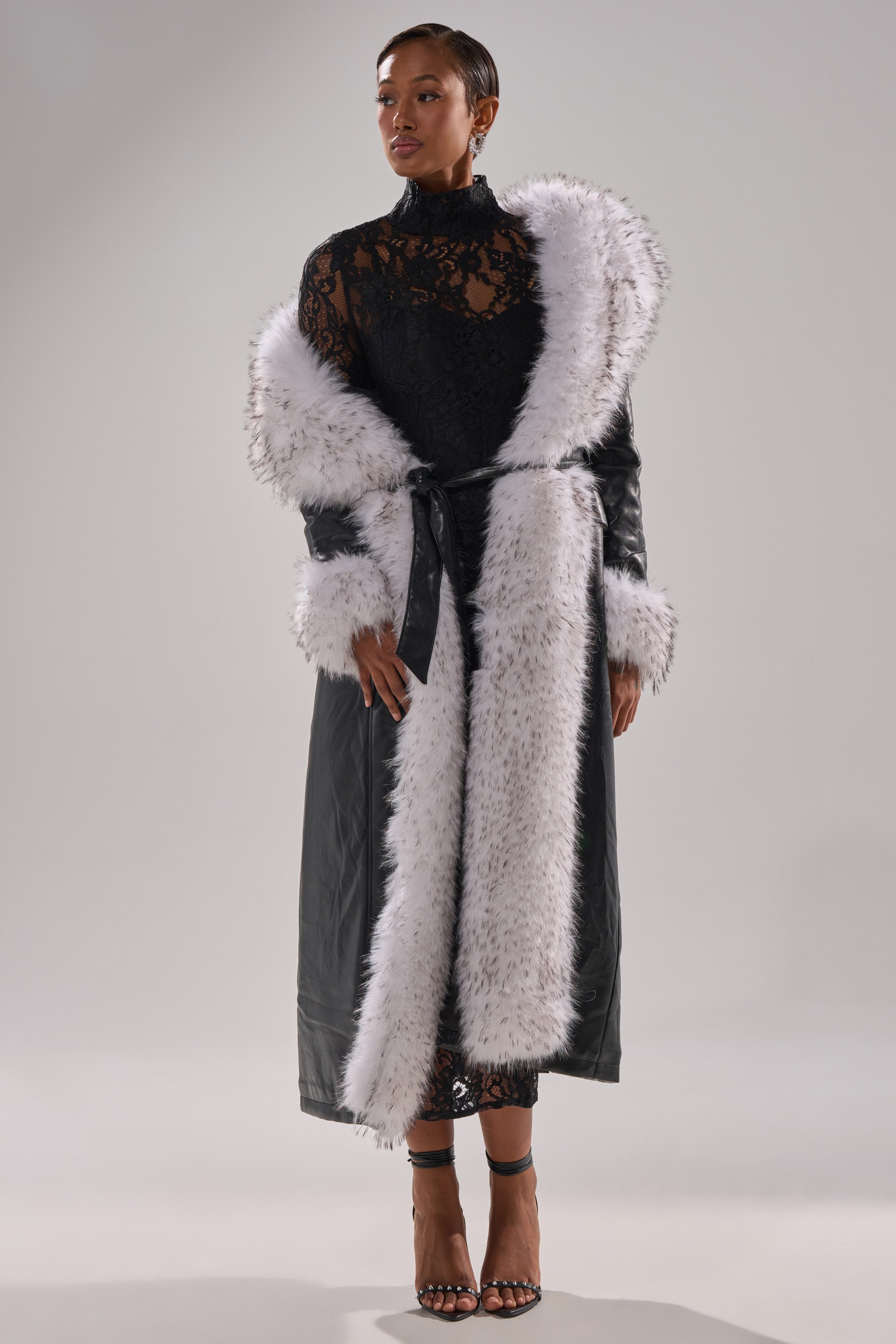 FIONA BUTTER LUXE FUR TRIM TRENCH