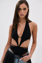 SHOW IT OFF CUT-OUT BODYSUIT IN BLACK