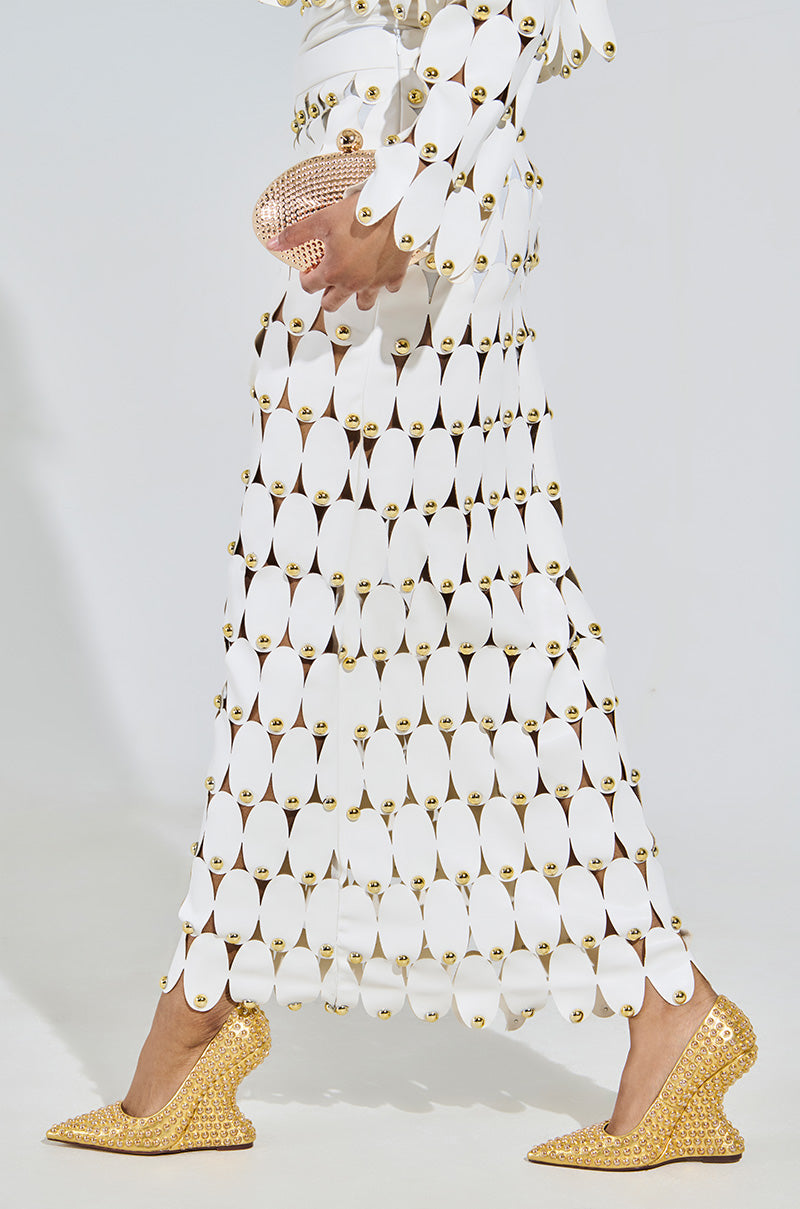 AZALEA WANG TERYN GOLD WEDGE PUMP