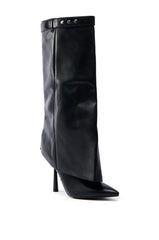 AZALEA WANG TRACKSTAR BLACK STILETTO BOOT
