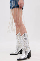 AZALEA WANG UMBRA SILVER WESTERN BOOT