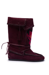 AZALEA WANG WERET PLUM FLAT BOOTIE