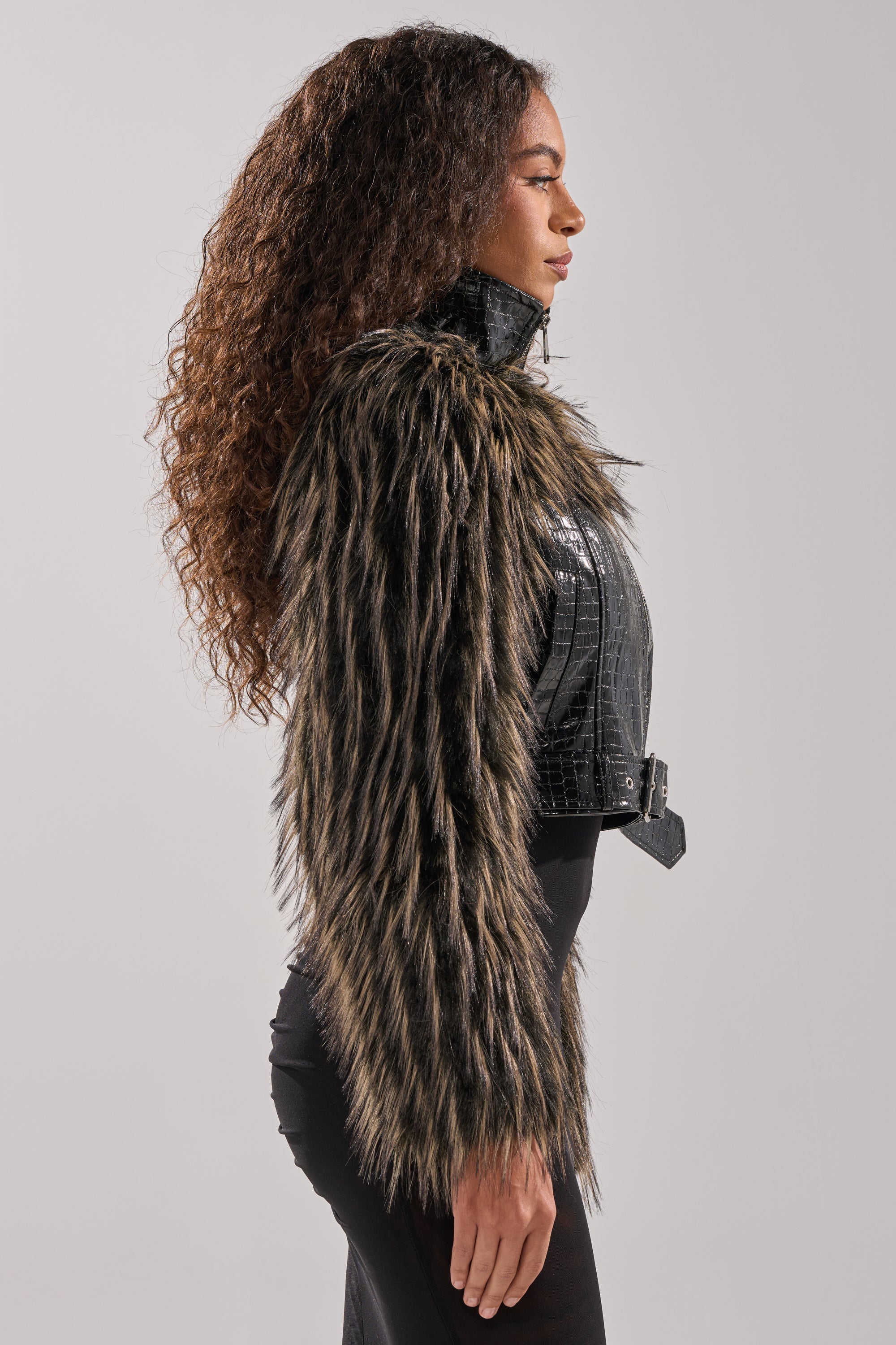 LIGHT IT UP FUR TRIM MOTO