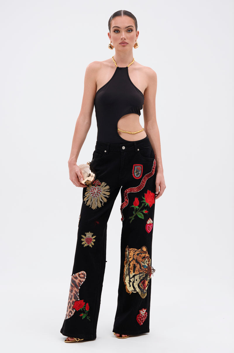 ALWAYS THINKING BODYSUIT WITH CUTOUT