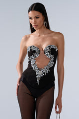 SHINE ON ME RHINESTONE CORSET