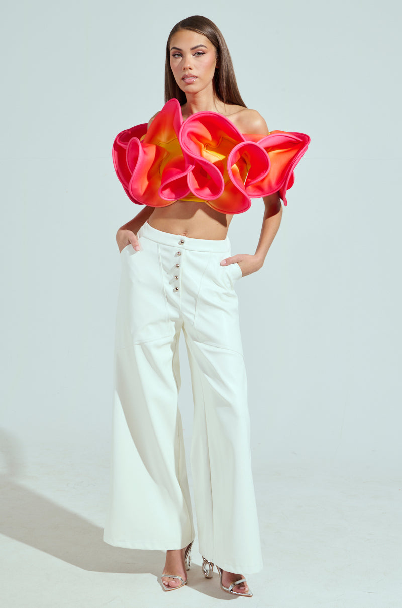 SUNSET DREAMS OFF THE SHOULDER CROP TOP