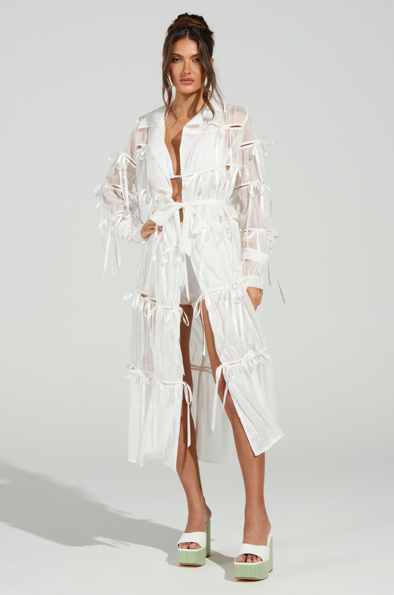 RUBY CUTOUT ORGANZA TRENCH
