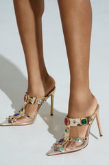 AZALEA WANG ZYA MULTI GOLD EMBELLISHED PVC PUMP