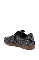 AZALEA WANG BRYAR BLACK EMBELLISHED SNEAKER