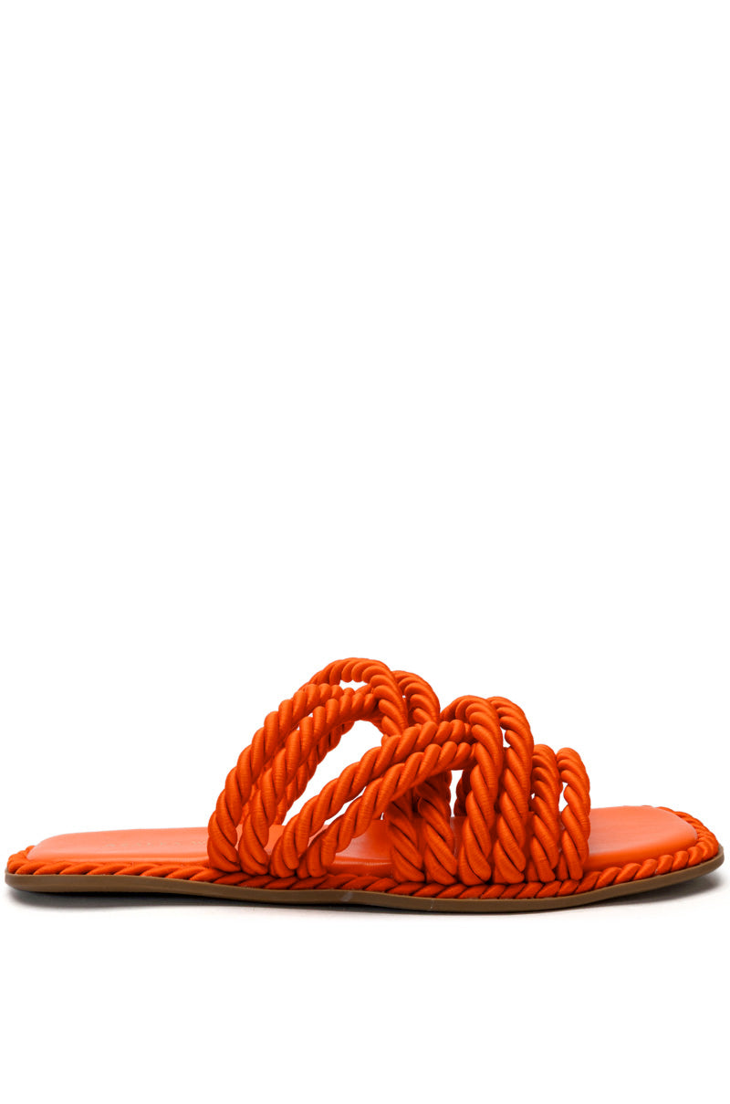 AZALEA WANG DELORES ROPE UPPER SANDAL IN ORANGE