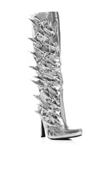 AZALEA WANG KATHY SILVER LIGHTNING BOLT DETAIL BOOT