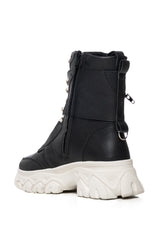 AZALEA WANG SCOTTIE BLACK FLATFORM HIGH TOP SNEAKER