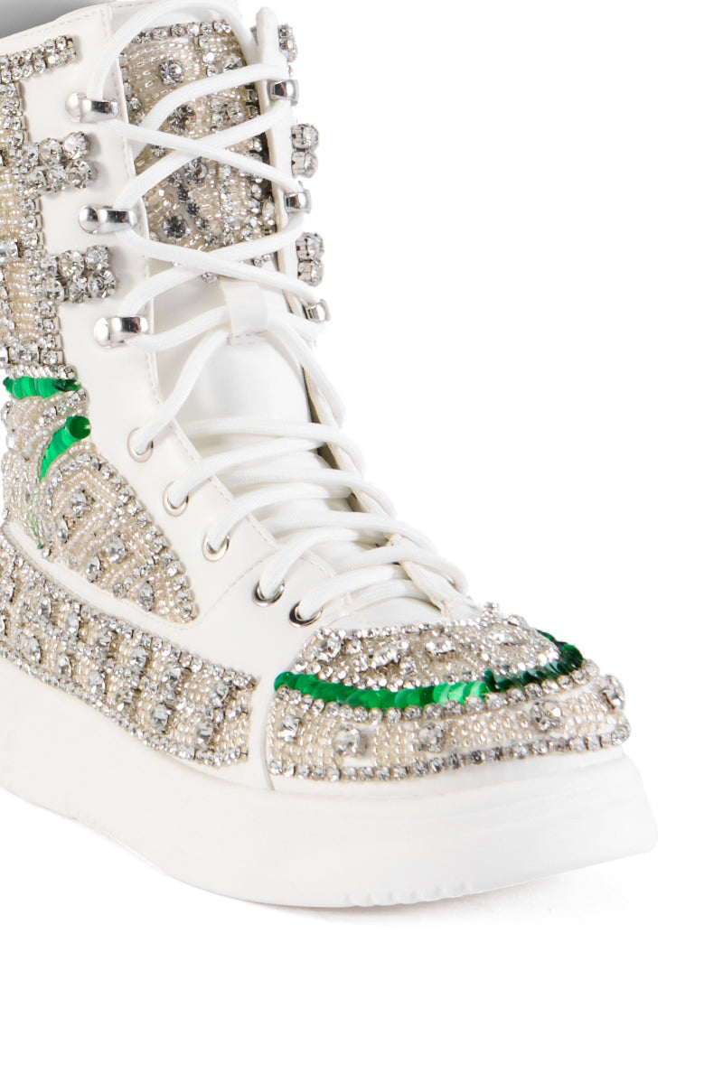 AZALEA WANG STANDOUT WHITE SNEAKER