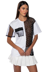 CARISSA SHORT SLEEVE MESH T-SHIRT