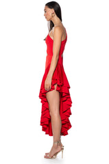 CHA CHA CUT OUT HIGH LOW MAXI DRESS