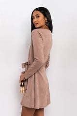 SEXY FAUX SUEDE DRESSY MINI