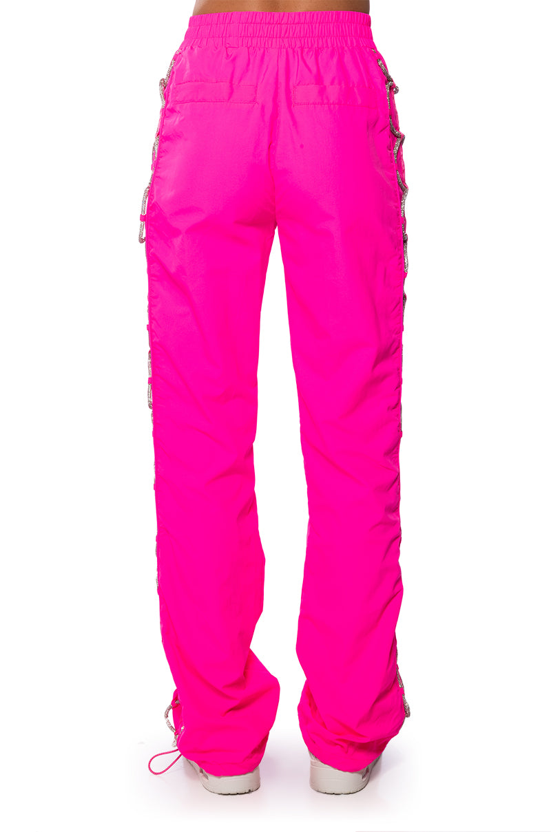 DIAMOND LACE UP TRACK PANT