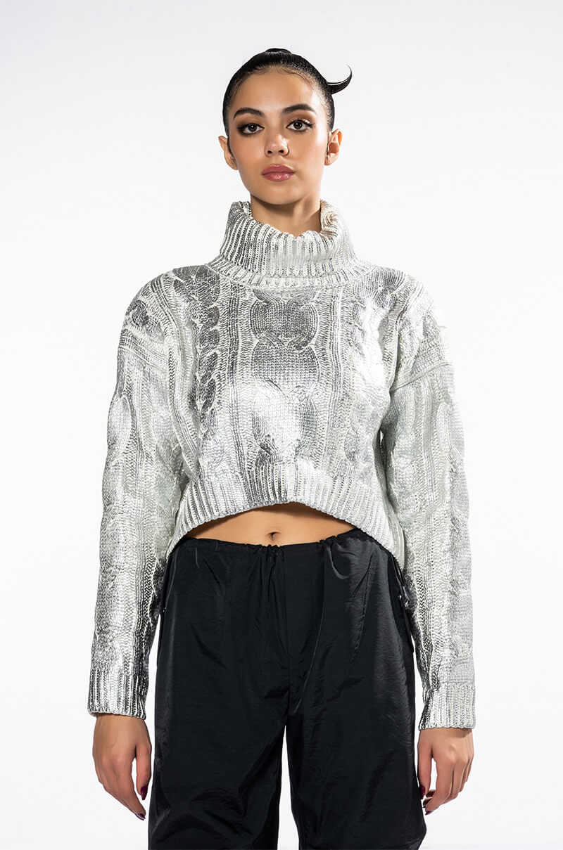 ESME SILVER METALLIC SWEATER